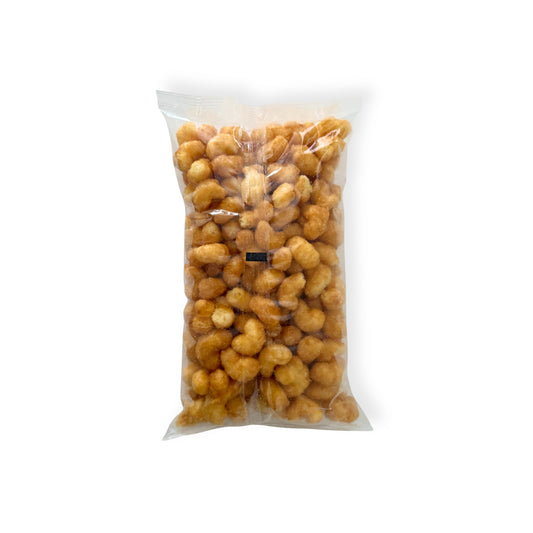 Buc-ee's Beaver Nuggets sweet corn puff nuggets, 13 oz bag with nutrition facts label"