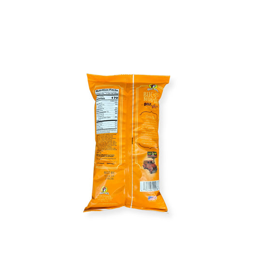 Buc-ee's Nug-ees Bold and Sorta Spicy 5oz bag back view displaying nutrition facts label with 170 calories per serving and ingredient list