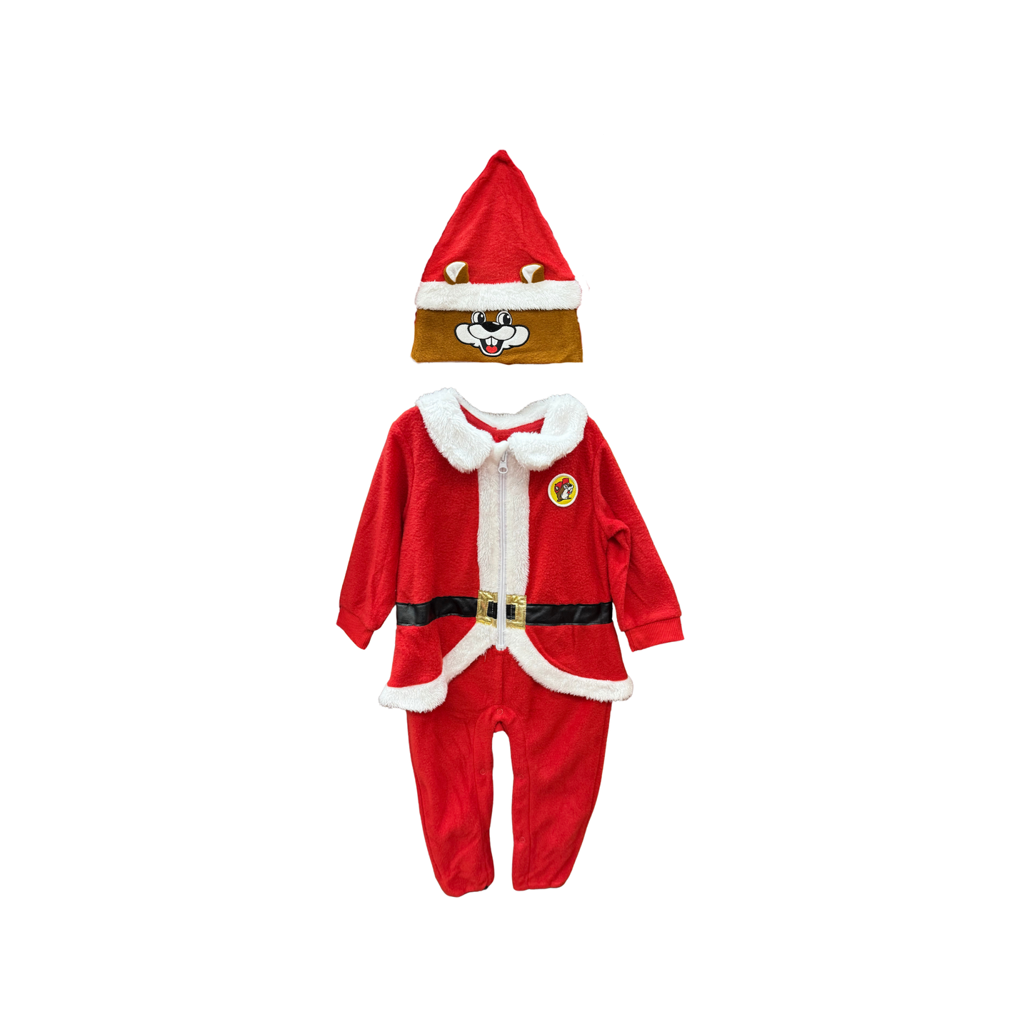 Buc-ee's Infant Santa Onesie with Hat - Baby Christmas Outfit